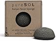 Konjac Sponge - Activated Charcoal - Facial Sponge, 100% Natural Sponge, Eco-Friendly - Gentle Exfoliating Sponge, Deep Cleansing, Improved Skin Texture - Konjac Facial Cleansing Sponge - Natural Beauty Products -Free of Chemicals, Parabens, Sulphates, Fragrances & Coloring. Good for Sensitive Skin, Hypoallergenic - Cruelty Free, Vegan, Biodegradable, Naturally Sustainable - 100% Money Back Guarantee