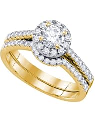 1.00CT-DIA 0.47CT-CRD BRIDAL SET