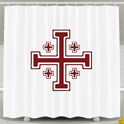 Middle Ages Crusader Cross Polyester Fabric Shower Curtains 60*72inch