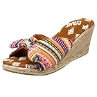 MUK LUKS Women's  Sophia Tied Fairisle Open-Toe Wedge