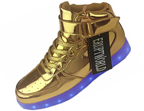 ERUPTWORLD Women Men Lace Up Lightweight USB Charging LED Sneakers Light up Shoes