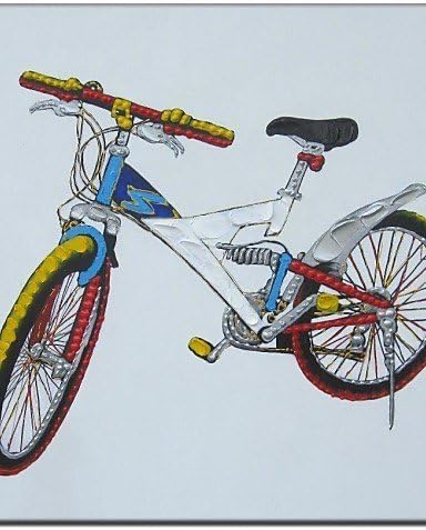 Hand Painted Oil Painting Bycicle