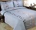 Jenny George Vineyard 3-Piece Duvet Cover Set with Floral Embroidery, Full/Queen, Slate