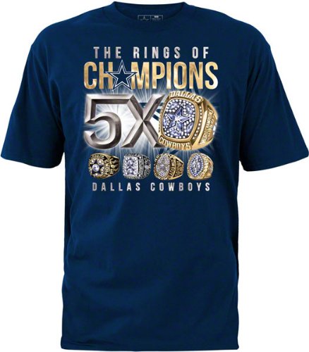 Dallas Cowboys Commemorative 5X Rings of Champions T-Shirt