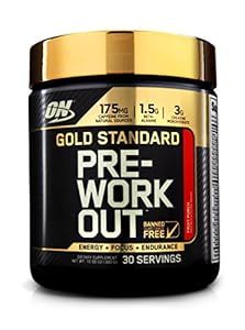 Optimum Nutrition Gold Standard Pre-Workout, Fruit Punch, 30 Servings, 300 grams