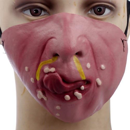 Funny Half Face Silicone Halloween Party Costume Masks (Tongue)