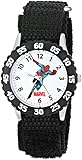 Marvel Kids' W000106 "Time Teacher" Stainless Steel Watch with Black Nylon Band