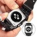 GMYLE Hard Case with Rubber Strap Band Rugged Shock Resist Protection for Apple Watch 42mm - Matte Black GA-1