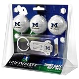 Michigan Wolverines NCAA 3 Ball Gift Pack w/ Keychain Divot Tool