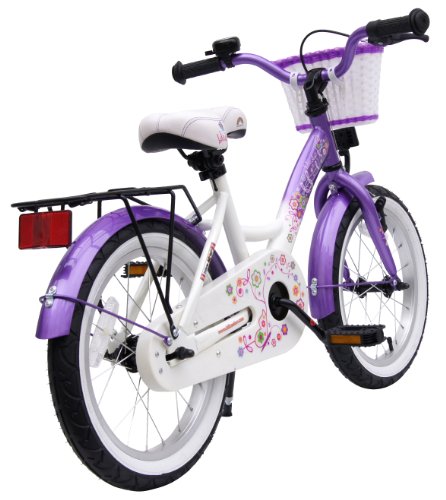 bike*star 40.6cm (16 Inch) Kids Children Girls Bike Bicycle - Colour Lavender Lilac & White