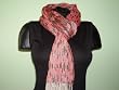 Burning Red 100% Viscose Jacquard Lycra Scarf