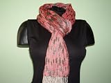 Burning Red 100% Viscose Jacquard Lycra Scarf