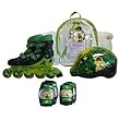 Darpeje OBEN21 Ben 10 - Patines en l�nea infantiles, cascos, rodilleras y coderas (talla 30-33)