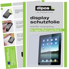 2 X Apple Ipad 2 und Ipad 3 Displayschutzfolie Original Dipos Antireflex Schutzfolie entspiegelnd und Anti-Fingerprint