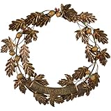 Grasslands Road Home Again Bronze Finish Metal Leaf and Acorn Welcome Wreath (Discontinued by Manufacturer)