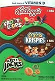 Kellogg's Froot Loops, Cocoa Crispies, Apple Jacks 58.0 Total Ounce Three Bag Value Box