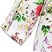 Ostart Womens V-neck Floral Print Roll up Loose Chiffon Shirt Blouse Tops (M)