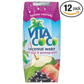 Vita Coco Coconut Water with Acai & Pomegranate, 11.1 Ounce Boxes (Pack of 12)