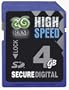 RAM Components 4GB SD High Speed Speicherkarte KEINE SDHC - Secure Digital High (SD HS Card) - inkl. Case und Geschenk-Samts�ckchen (rot)
