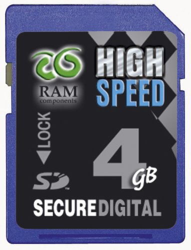 RAM Components 4 GB HighSpeed Secure Digital Speicherkarte (High Speed SD Card) für TomTom ONE 1ST edition