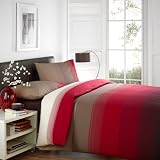 Glide Red Chocolate Retro Double Duvet Set