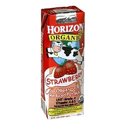 Horizon Organic Reduced Fat Milk, Strawberry, 8-Ounce Aseptic Cartons (Pack of 18)