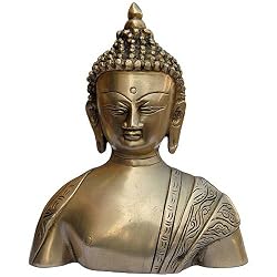 Religious Statue Buddha Head Brass Collectible