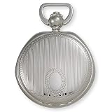 Avalon 17 Jewel Mechanical Skeleton Silver-tone Covered Pocket Watch with Chain, #4041S by Avalon