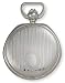 Avalon 17 Jewel Mechanical Skeleton Silver-tone Covered Pocket Watch with Chain, #4041S
