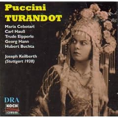 Turandot - Heinrich Holzlin, Georg Hann, Maria Cebotari (Stuttgart 1938) (Koch)