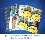 50 x SAFE FOTOHÜLLEN DIN A4 NR. 5471-50 - FORMAT 10 x 15 CM - PLATZ FÜR BIS ZU 400 BILDER - IDEAL FÜR FOTOS - URLAUBSBILDER - ALTE / NEUE POSTKARTEN - BANKNOTEN - UNIVERSAL LOCHUNG - DOKUMENTENECHT - TRANSPARENT - WEICHMACHERFREI
