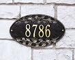 House number plaque - Ivy Oval One Line Ivy Oval - Standard Wall 13.5" x 7.75"