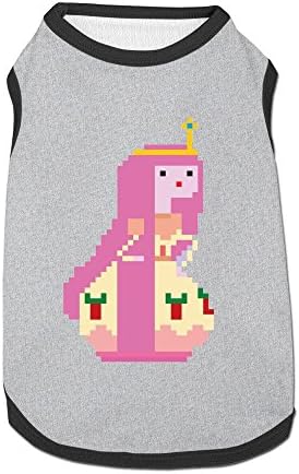 Funny Princess Bubblegum Small Dog Tshirt, Pet Cat Puppy Dogs Clothing, Summer Vest L Ash