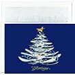 Swirly Christmas Tree Blank Christmas Cards