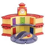 Chuggington Wooden Railway Double-Decker Roundhouse with Elevating Turntable
