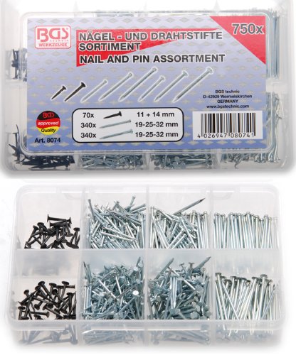 Produkt-Bild: Nagel- und Drahtstifte-Sortiment, 750-tlg.