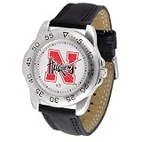 Nebraska Cornhuskers NCAA Sport Mens Watch (Leather Band)