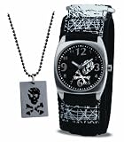 Terrain Kids Skull And Cross Bones Watch Akb-03 With Dog Tag Set