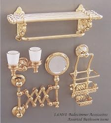Reutter Porcelain Miniature Deluxe Bathroom Accessory Set