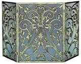 Outdoor Living : UniFlame 3 Panel Antique Gold Cast Aluminum Screen W/ Removable Mesh