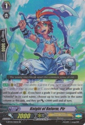Cardfight!! Vanguard TCG - Knight of Reform, Pir (G-BT04/011EN) - G Booster Set 4: Soul Strike Against The Supreme
