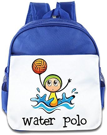 NATY Cartoon Stickman Playing Water Polo School Backpacks With RoyalBlue For Youth