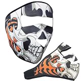 Neoprene Full Face Mask Cold Weather Biker Motorcycles Ski Paintball White Skull