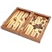 Fair Trade Mixed Wood Backgammon Set