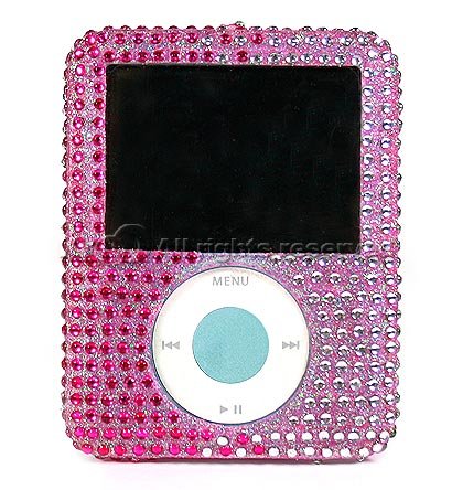 Sprakle Pink Crystal Diamond CZ Stones Case Cover for Brand Apple Ipod i-pod Nano