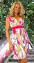 Pink Print Casual Party Dress
