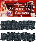 Set of 2 New Black Flapper Costume Garters or Arm Bands