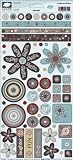CLOUD 9 COCOA MINT CARDSTOCK STICKERS 5.875X13 SHEET-ELEMENTS