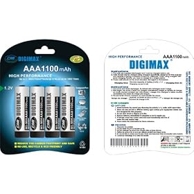 4 x AAA 1100 mAh Rechargeables