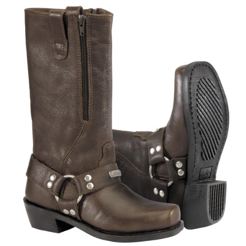 River Road Women's Square Toe Zip Harness Boots (8.5) (BROWN) On Sale
